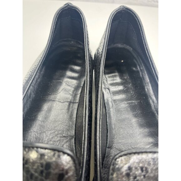 Flexx Loafer Slip On Tassel Shoes Ladies Size 11 Black Textured - Picture 8 of 11